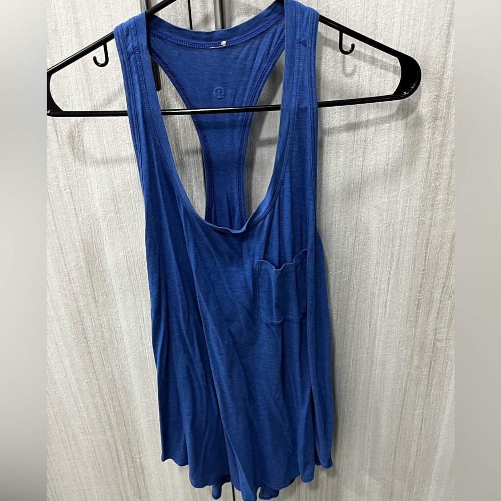 lululemon athletica Blue Racerback Tank Top